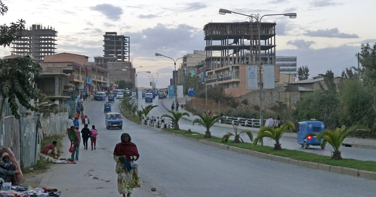 A street in Mekelle, the capital of Ethiopia's Tigray region, 17 January 2014. Photograph: Ji-Elle / Wikimedia Commons, CC BY-SA 3.0.