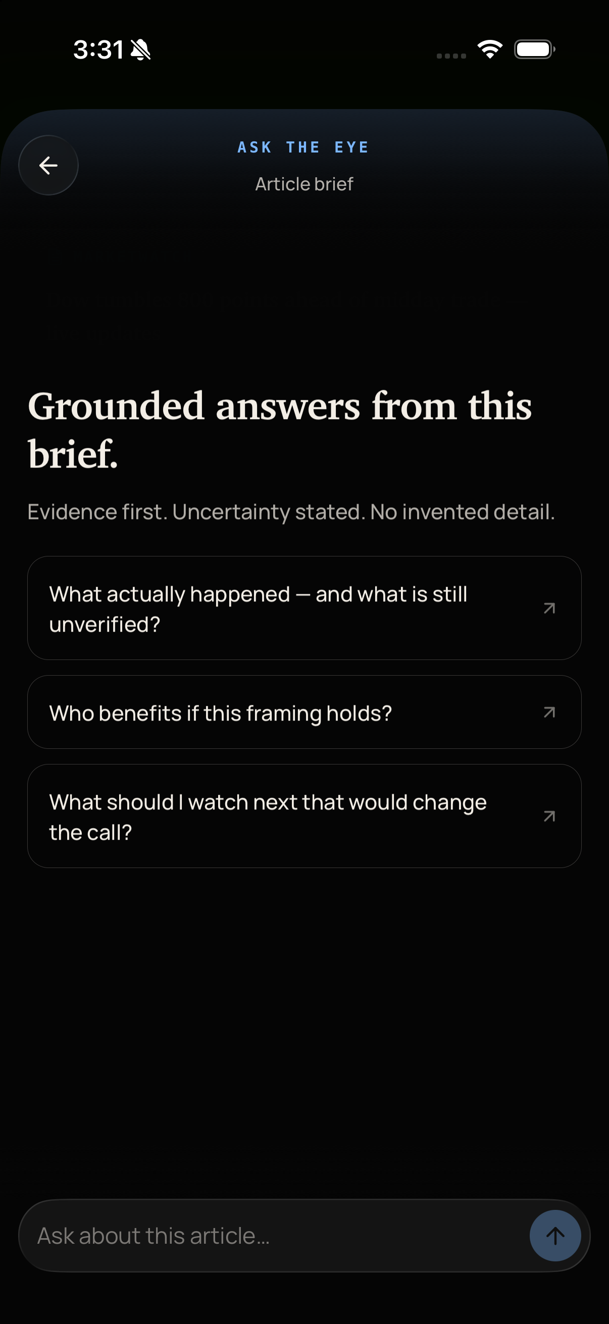 Ask the Eye